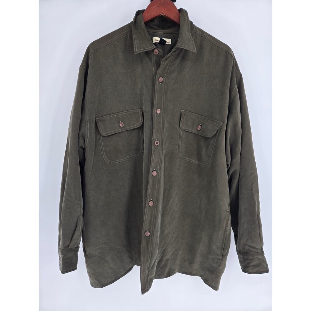 Tommy Bahama Medium Weight Shacket Shirt Jacket 100% Silk Men's L